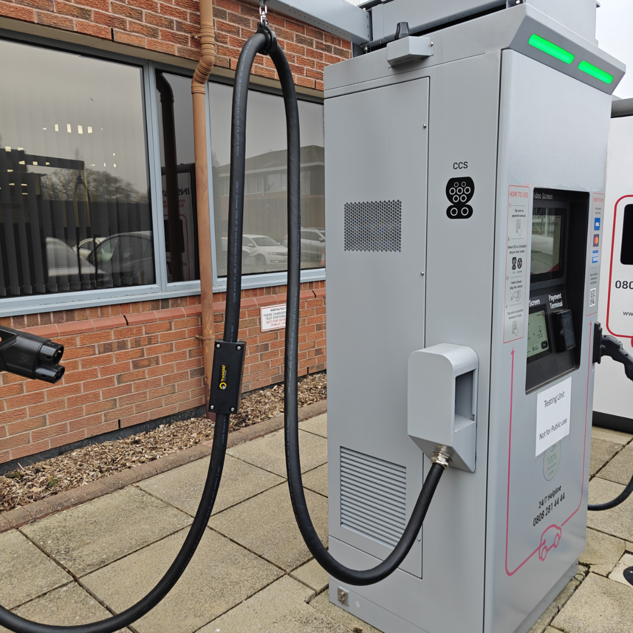 CableGuard secured to an EV charging cable